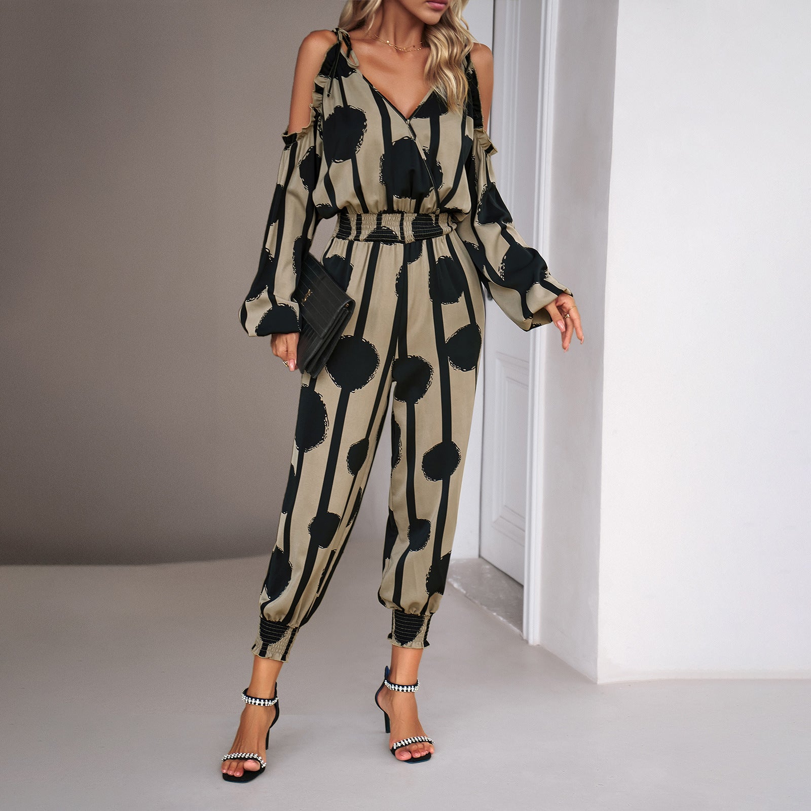 AB01DY Fashion Jumpsuit 2023 Autumn And Winter Foreign Trade Amazon Independent Station Commuter Waist Pants