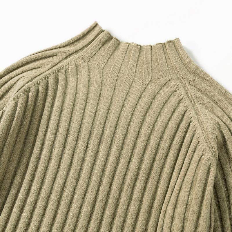AB06QX Half-turtleneck Sweater Dress Women's Autumn And Winter Mid-length Over-the-knee Slim Fit Inner Base Coat Knitted Dress Korean Style