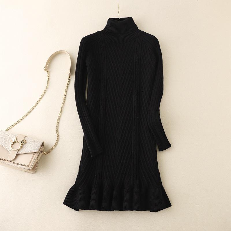 AB06QX Knitted Dress Women 2021 Autumn And Winter New Arrival Fashion Sweater Women's Clothing Pumpty Fishtail Inner Base Skirt
