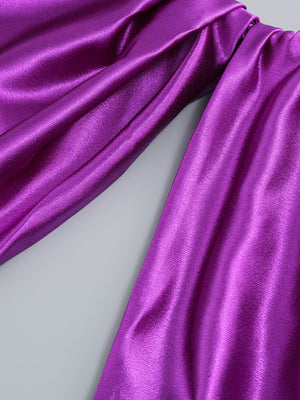 Vestido longo sem alças oco sem costas e cobrindo o quadril 